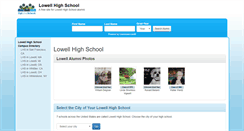 Desktop Screenshot of lowellhighschoolalumni.com