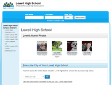 Tablet Screenshot of lowellhighschoolalumni.com